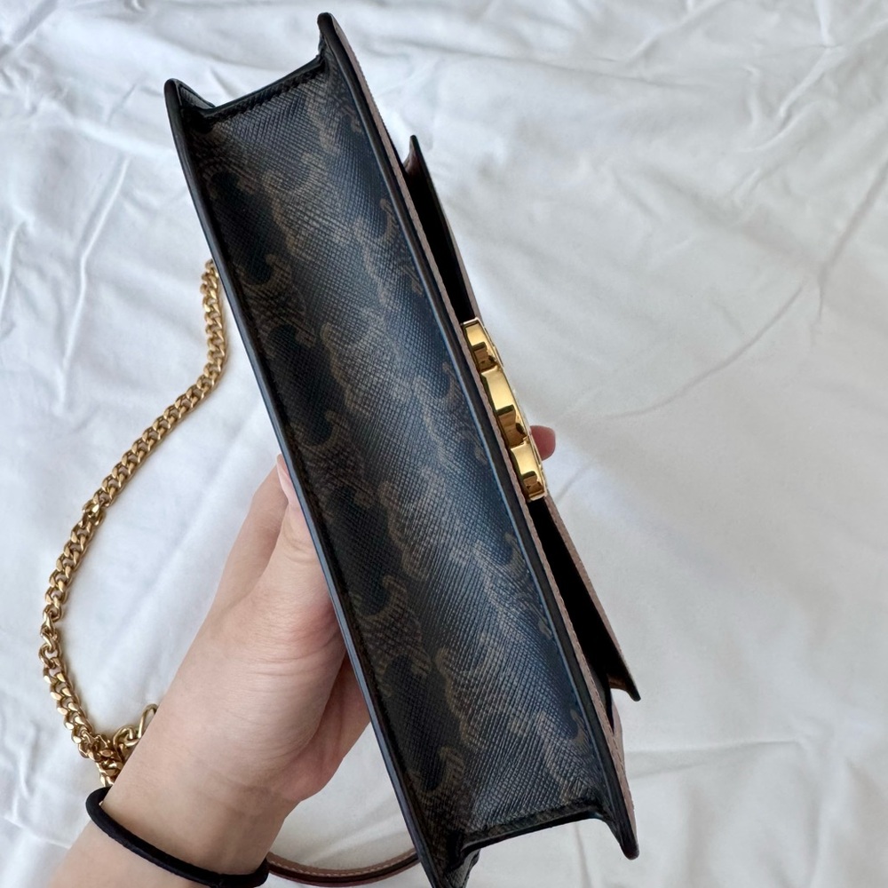 WALLET ON CHAIN MARGO IN TRIOMPHE CANVAS AND CALFSKIN AUTHENTIC - Picture 5 of 13